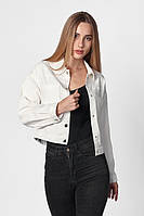 Легкая коттоновая куртка жакет укороченная 42-48 размеры разные расцветки 42, Белый