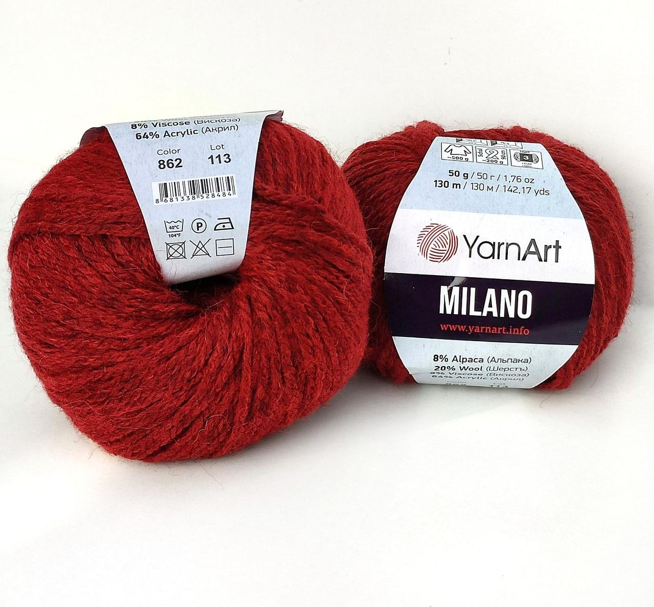 YarnArt Milano 862 червоний
