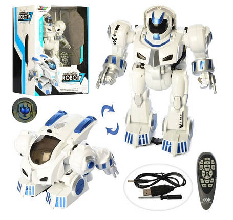 Робот-трансформер K4 на радіокеруванні звук, світло, їздить, стріляє, фото 1