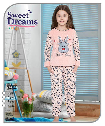 Дитяча тепла піжама для дівчинки з малюнком, фото 1