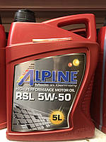 ALPINE 5W-50 RSL API SN/CF (A3/B4) MB 229.3, BMW LL-01 VW 502 00/ 505 00, Porsche A40 5л