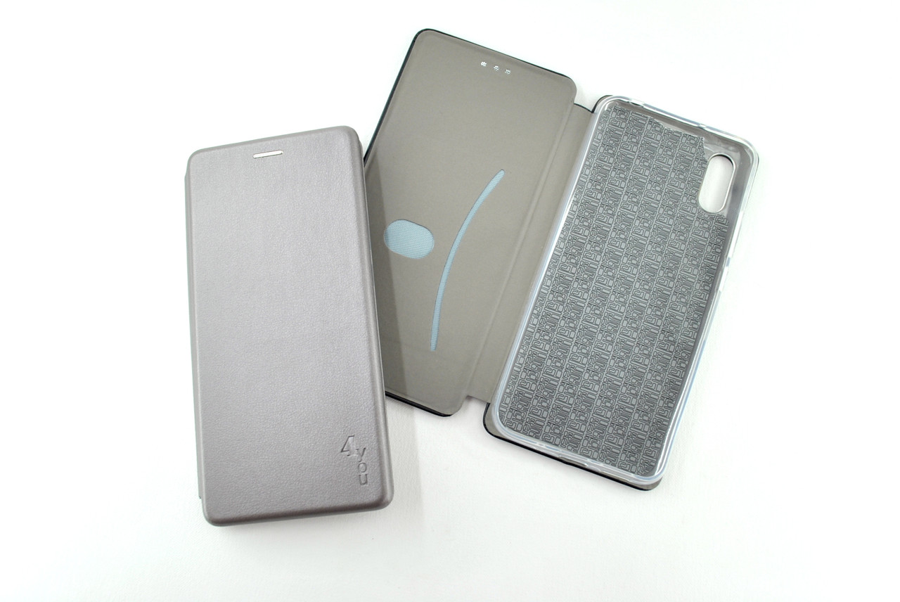 Чохол книжка для телефону Xiaomi Redmi 8A Orig на магніті з функцією підставки і кишенею для карт  Grey 4you