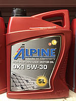 ALPINE 5W-30 DX1 API SN-RC ILSAC GF-5 Honda, Hyundai, Kia, Mazda, GM dexos1 5л