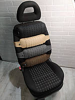 Ортопедическая подушка массажер EKKOSEAT под спину на автомобильное кресло со съемной массажной накидой