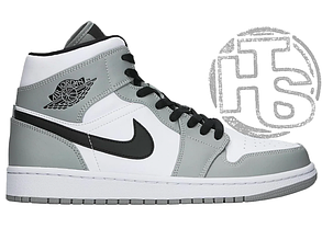 Чоловічі кросівки Air Jordan 1 Mid Light Smoke Grey White 554724-092