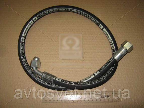 Рукав МТЗ L=1000 Ключ 24 d-10 (з кутом 90*) (РВТ) (пр-во Агро-Імпульс.М.) 680-4607140-100, фото 1