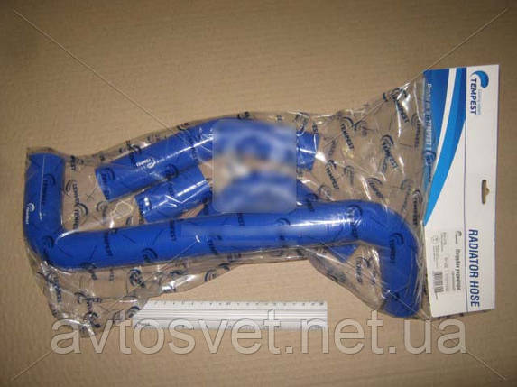 Патрубок радіатора ВАЗ 2105 з алюм. радіатором (компл. 4 шт. силікон) (TEMPEST) TP.1358, фото 1