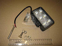 Фара LED прямоугольная 18W, 6 ламп, 110*114,5мм, широкий луч 12/24V 6000K (ТМ JUBANA) 453701046