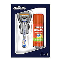 Подарочный набор Gillette Fusion (станок + гель для бритья 75 мл) (7702018478842)