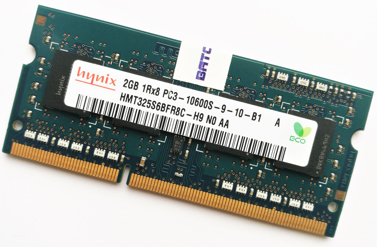 Оперативна пам'ять для ноутбука Hynix SODIMM DDR3 2Gb 1333MHz 10600s (HMT325S6BFR8C-H9 N0 AA) Б/В