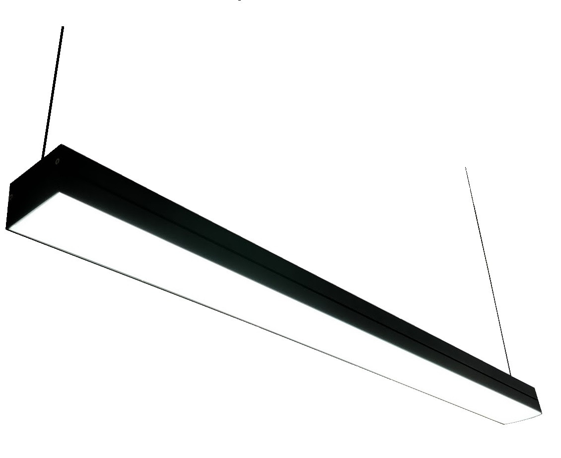 Светильник подвесной на тросах 36W 4000K 1200мм черный
