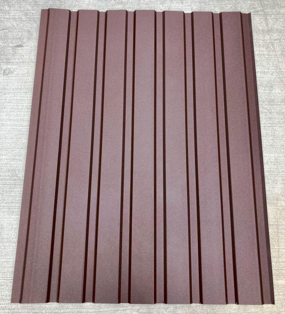 Профнастил для забора шоколад Матовый ПС-20, тощина 0,40мм; высота 1.5 метра ширина 1,16 м - фото 7 - id-p1259838348