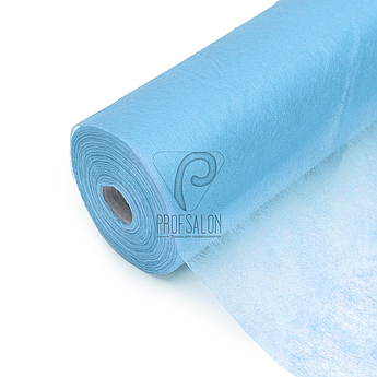 Одноразові простирадла в рулонах 0,6х100 метрів 24 г/м2, для салонів краси, блакитні