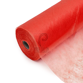 Одноразові простирадла в рулонах 0,6х100 метрів 24 г/м2, для салонів краси, червоні