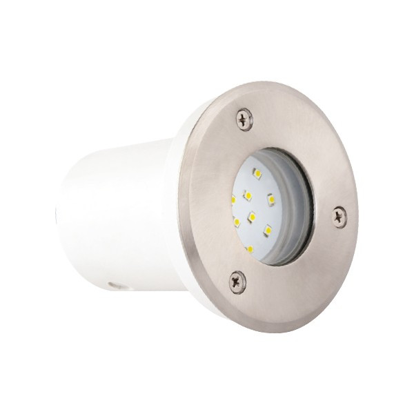 Світильник тротуарний SAFIR LED 1,2W мат.хром синій