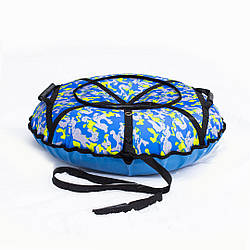 Тюбінг надувні санки ватрушка d 120 см серія Прокат Посилена Камуфляжного кольору для дітей і дорослих