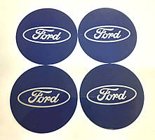 Логотипи до ковпака SKS Ford синій (4шт) (відпускається на 1 комплект ковпака)