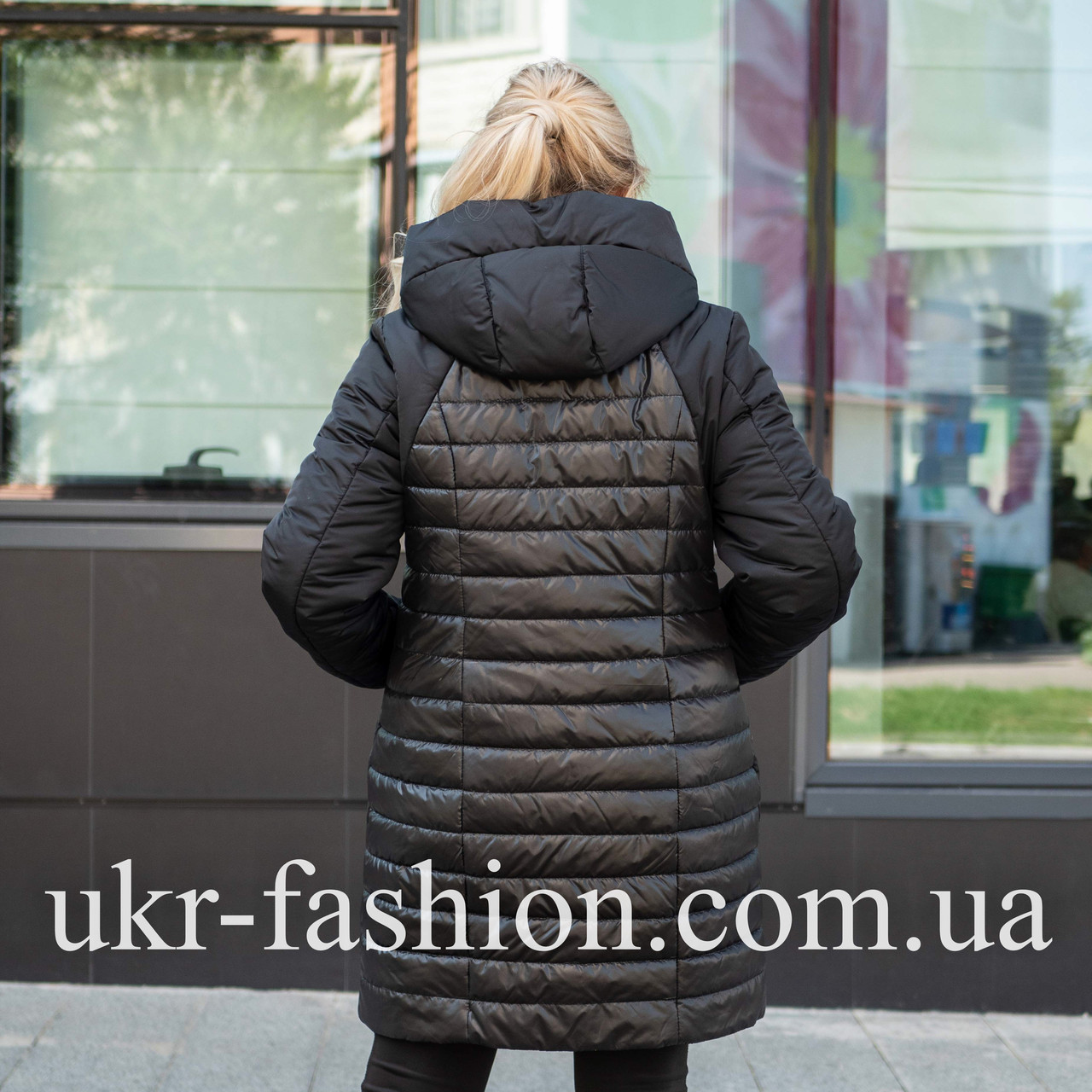 Удлиненная куртка женская демисезонная большого размера 50-60 красный - фото 5 - id-p1234048502