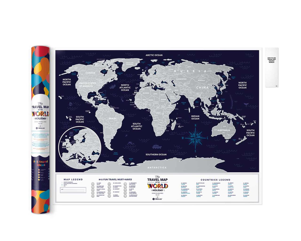 Скретч Карта Мира Travel Map® Holiday World - фото 2 - id-p1259951758