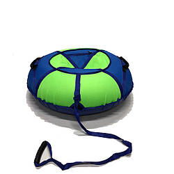 Тюбінг надувні санки ватрушка d 120 см серія Прокат Посилена Салатово - Синього кольору для дітей і дорослих