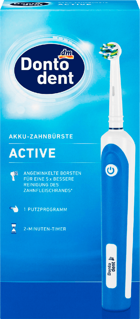 Електрична зубна щітка Dontodent Akku-Zahnbürste Active, Blau