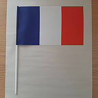 Прапорець Франції 23x13,5 см на пластиковому флагштоку