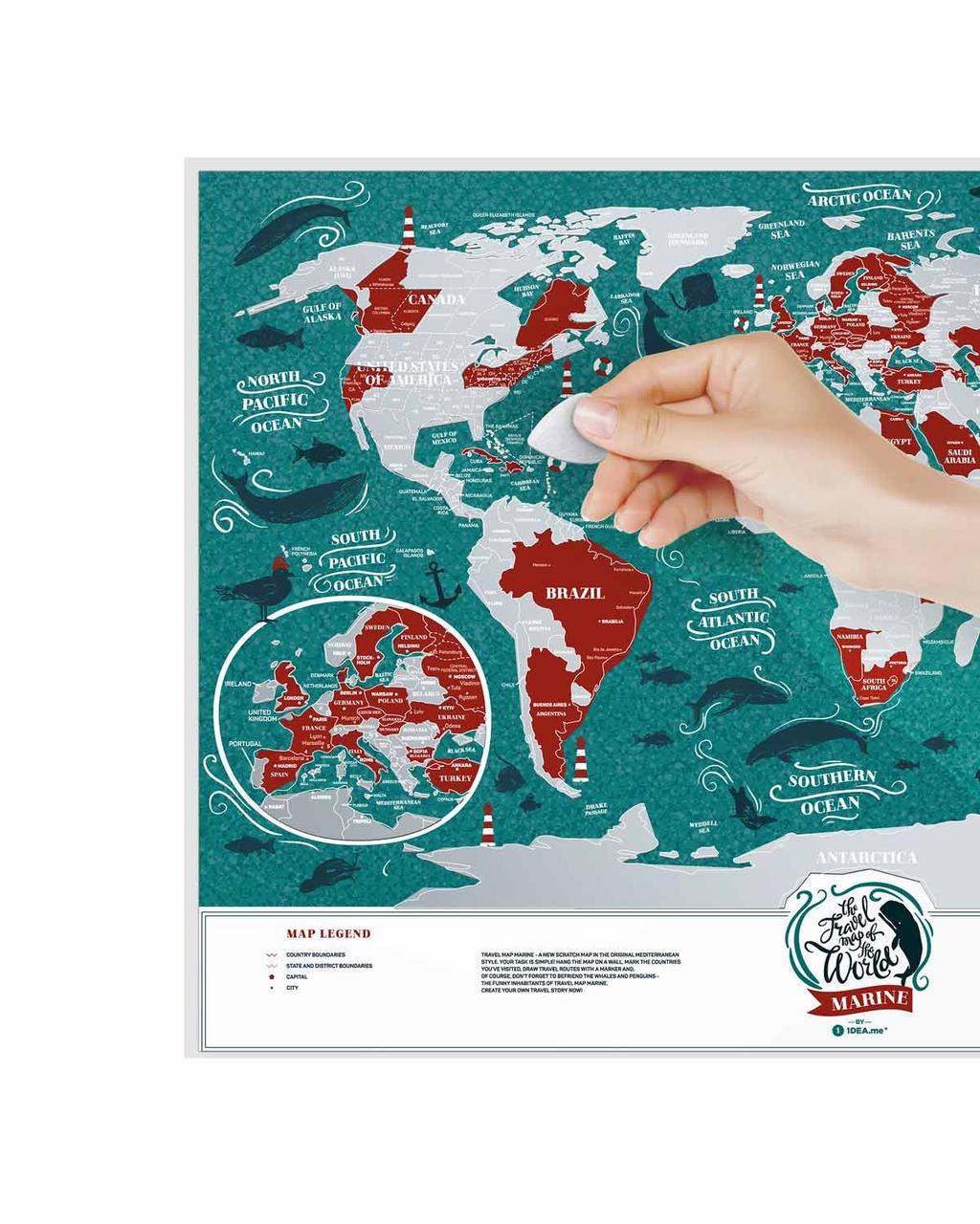 Скретч Карта Мира Travel Map® Marine - фото 6 - id-p1259960935