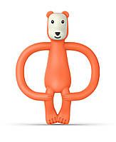 Matchstick Monkey - Игрушка-прорезыватель Медведь, цвет оранжевый, 11 см