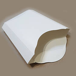 Упаковка для картоплі фрі картон Велика (біла, максі) 150х140 50шт