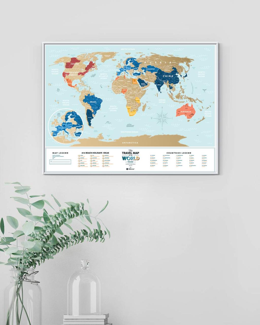 Скретч Карта Мира Travel Map® Holiday Lagoon World - фото 5 - id-p1259971932