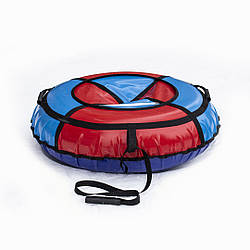 Тюбінг надувні санки ватрушка d 120 см серія Прокат Посилена Червоно - Блакитного кольору для дітей і дорослих