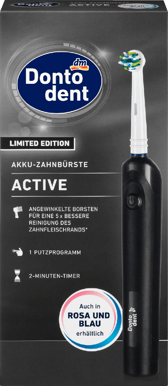 Електрична зубна щітка Dontodent Akku-Zahnbürste Active, Schwarz