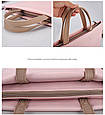 Жіноча сумка портфель для документів - рожевий, фото 4