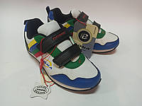 Дитячі кросівки Bona білі з червоною, зеленою, вищою вставкою