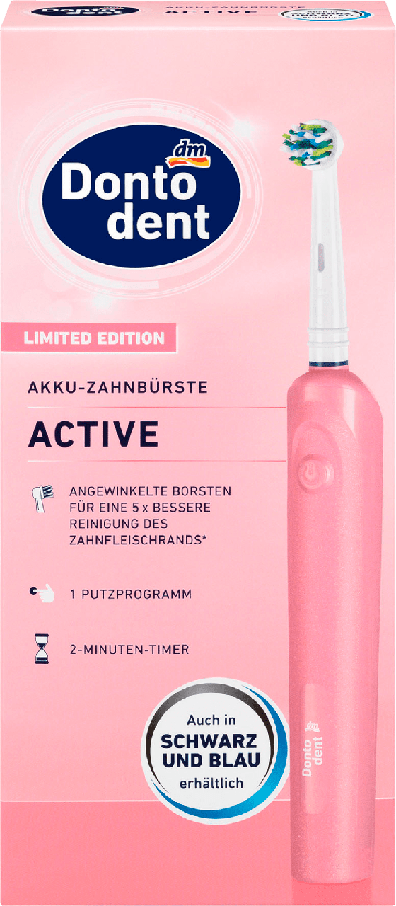 Електрична зубна щітка Dontodent Akku-Zahnbürste Active, Rosa