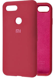 Чохол Silicone Case Full для Xiaomi Mi 8 Lite rose red (скіомі сяомі ми 8 лайт)