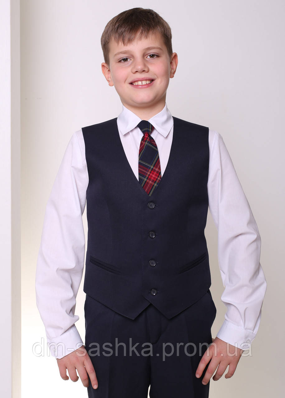 Жилет Школьный для Мальчика Синий 116-146 Рр. — Купить Недорого на Bigl ...