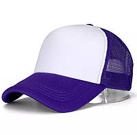 Кепка бейсболка фиолетового цвета с сеточкой опт
