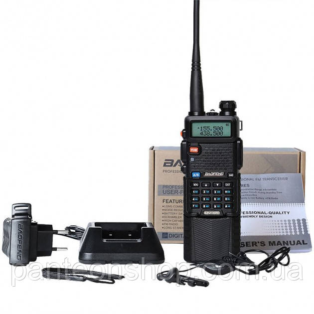 Радіостанція портативна Baofeng UV-5R 8 ватт + посилений акумулятор 3800mAh
