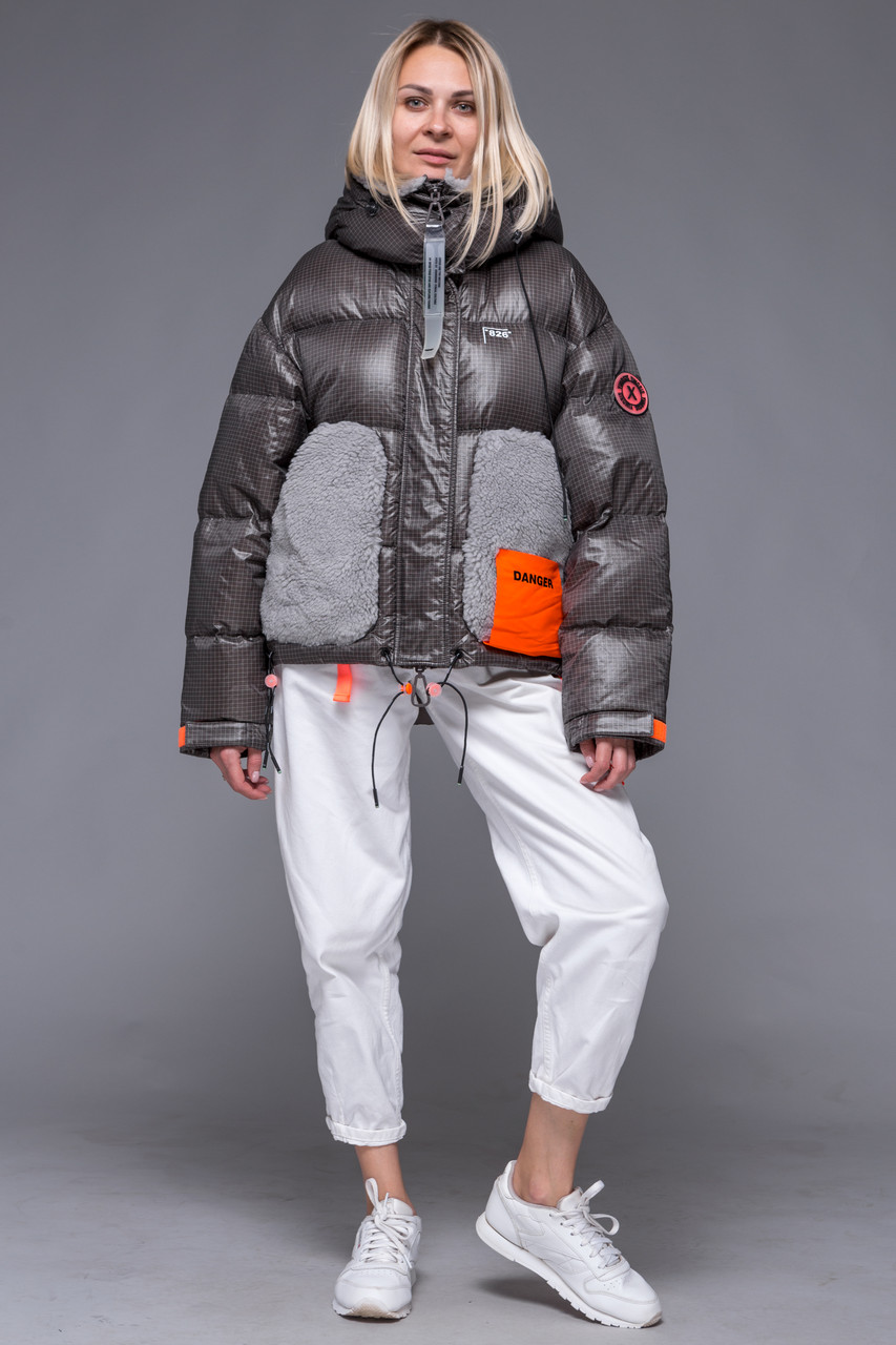 Пуховик Yimosis oversize BA 1367 grey
