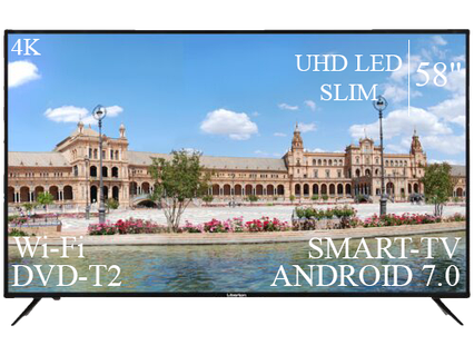 Телевізор Liberton 58" Smart-TV/DVB-T2/USB Android 13.0 4К/UHD