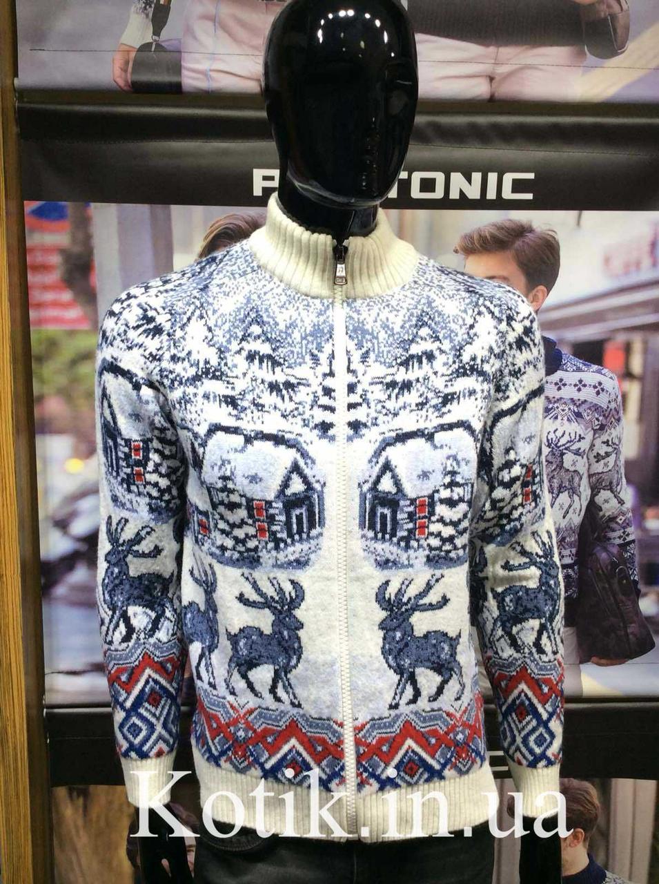 Кофта чоловіча Pulltonic Снігові Олені, фото 1