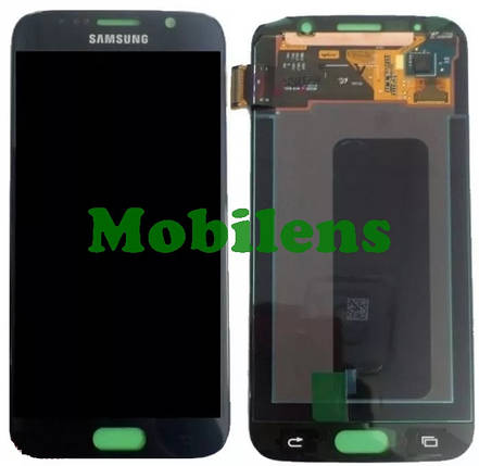 Samsung G920, G920F, Galaxy S6 Дисплей + тачскрин (модуль) темно-синій (TFT) * з регулюванням яскравості, фото 1