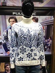 Свитер женский Pulltonic Снежинки в Лесу L(40), Синий