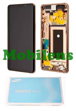 Samsung G960, G960F, Galaxy S9 Дисплей+тачскрин *в золотистій рамці Sunrise Gold Original (AMOLED) *Service, фото 1