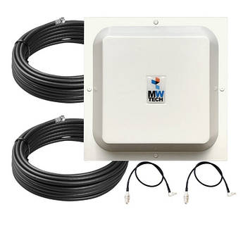 Антенний комплект 4G LTE MIMO MW TECH 1700-2700 MHz 2*17 dB (TS9, 2*15 м RG58)