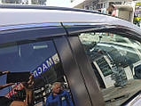 Дефлектори вікон із хром молдингом, вітровики Honda CR-V 2007-2012 (Autoclover D955), фото 6
