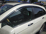 Дефлектори вікон із хром молдингом, вітровики Honda CR-V 2007-2012 (Autoclover D955), фото 7