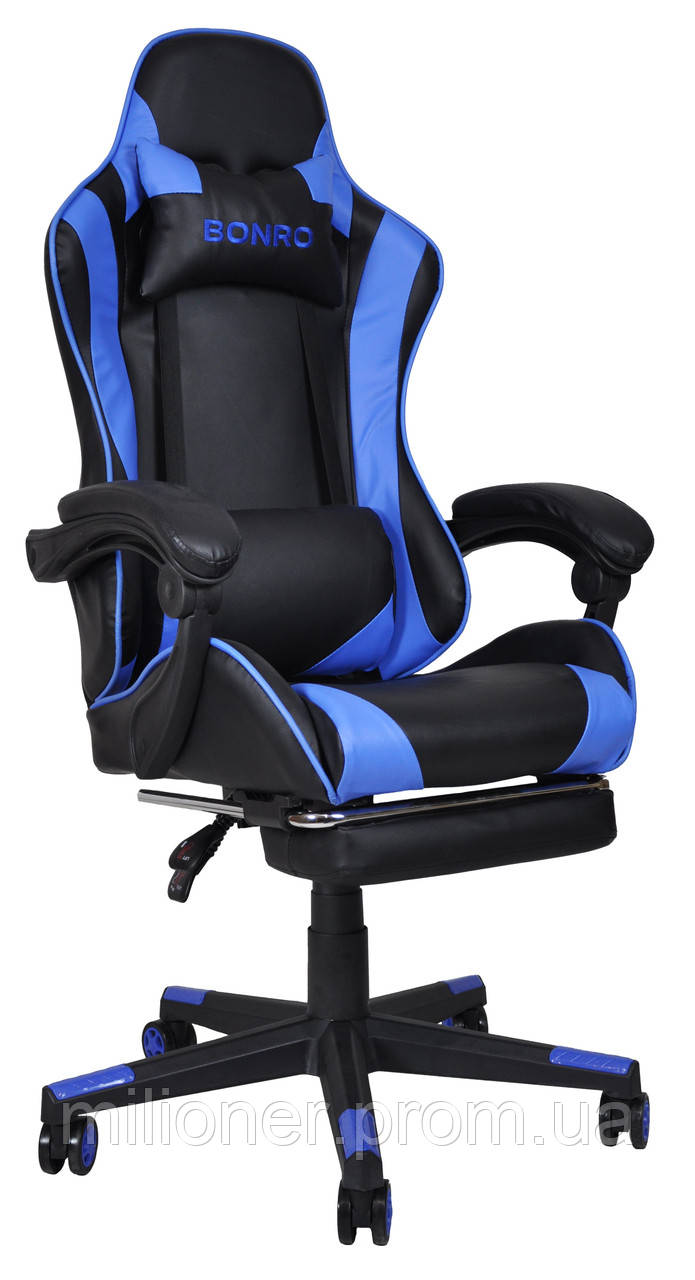 Крісло геймерське Bonro B-2013-1 синє