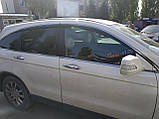 Дефлектори вікон із хром молдингом, вітровики Honda CR-V 2007-2012 (Autoclover D955), фото 8